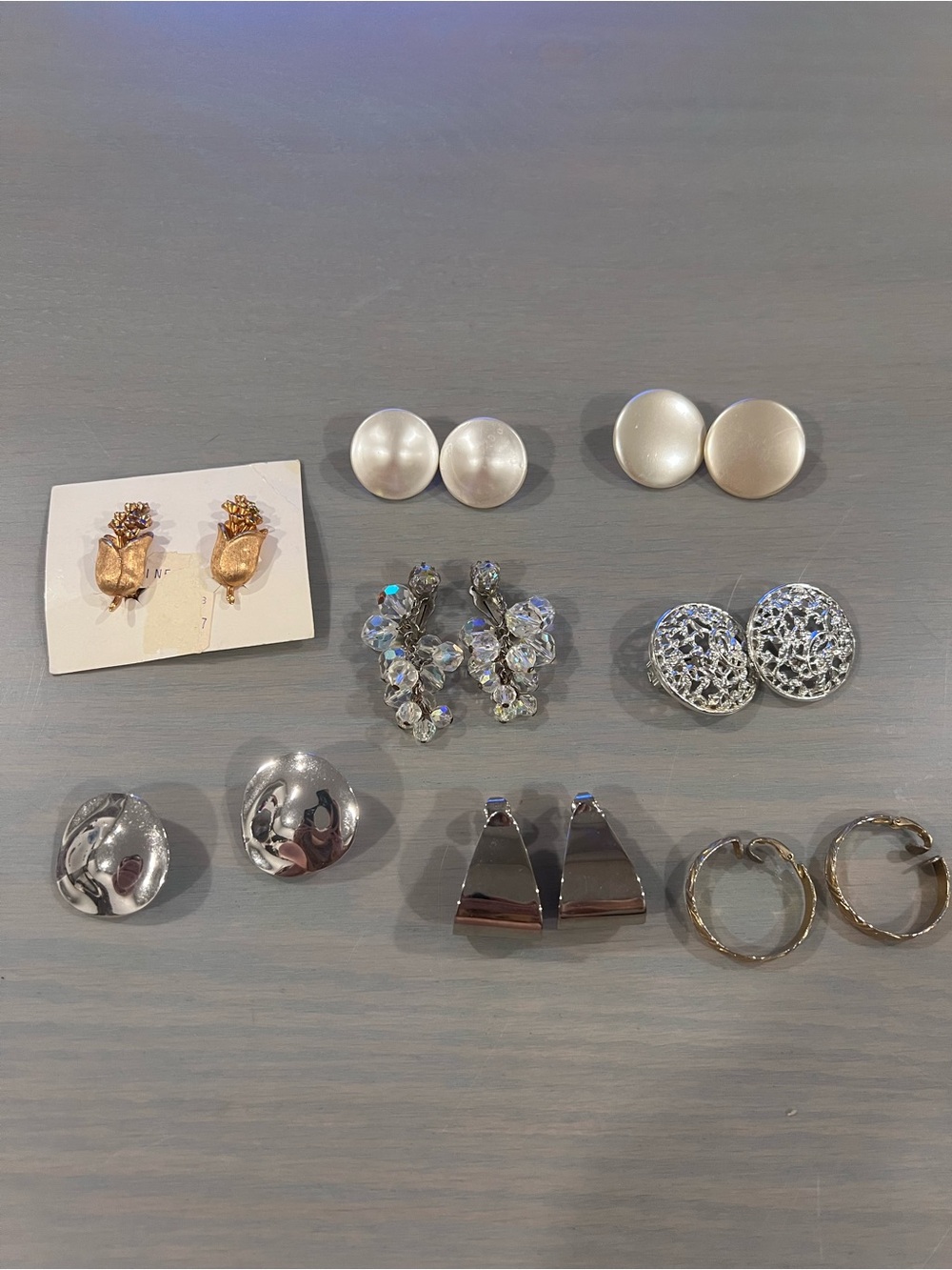 Vintage Clip On Earrings Jewelry Bundle